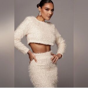 JLUXLABEL Cream Skirt Set